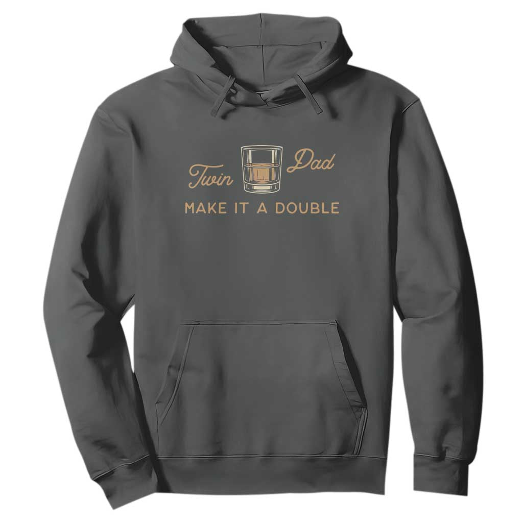 Make It A Double Twin Dad Hoodie Expecting Fathers Day Gift TS12 Dark Heather Print Your Wear