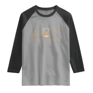 Make It A Double Twin Dad Raglan Shirt Expecting Fathers Day Gift TS12 Sport Gray Black Print Your Wear