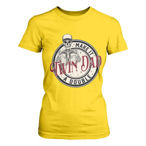 Funny Skeleton Twin Dad Make It A Double T Shirt For Women Expecting Fathers Day Gift TS12 Daisy Print Your Wear