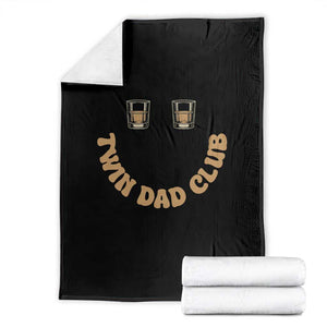 Twin Dad Club Throw Blanket Funny Father Of Twins Fathers Day Gift TS12 Black Print Your Wear