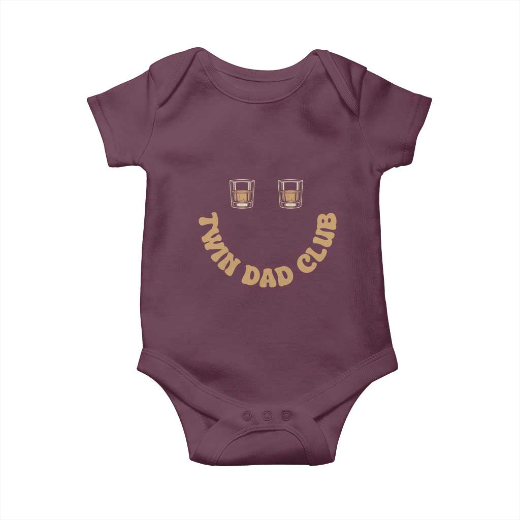 Twin Dad Club Baby Onesie Funny Father Of Twins Fathers Day Gift TS12 Maroon Print Your Wear