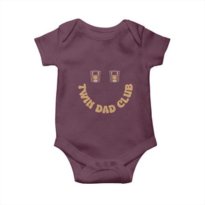 Twin Dad Club Baby Onesie Funny Father Of Twins Fathers Day Gift TS12 Maroon Print Your Wear
