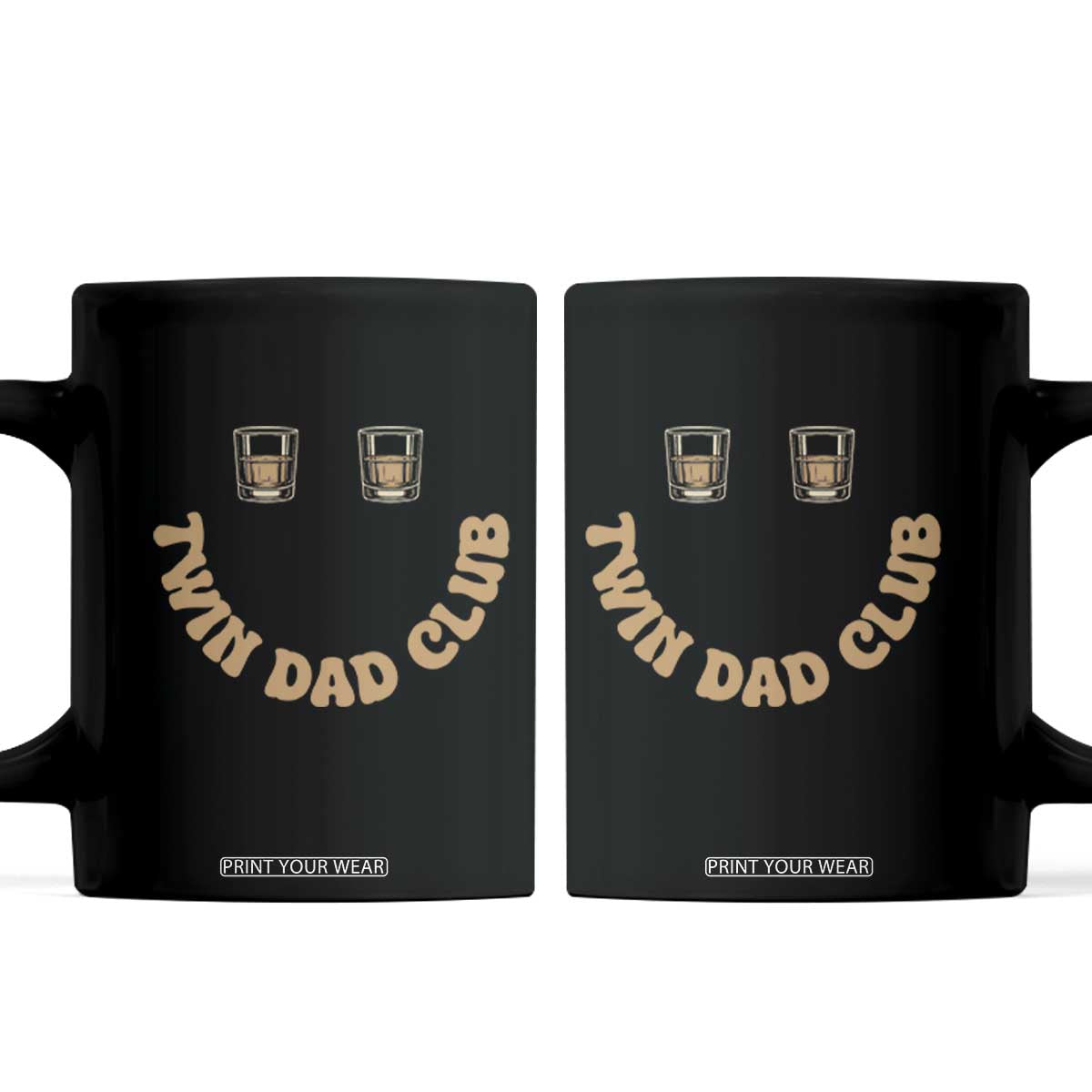 Twin Dad Club Coffee Mug Funny Father Of Twins Fathers Day Gift TS12 Black Print Your Wear