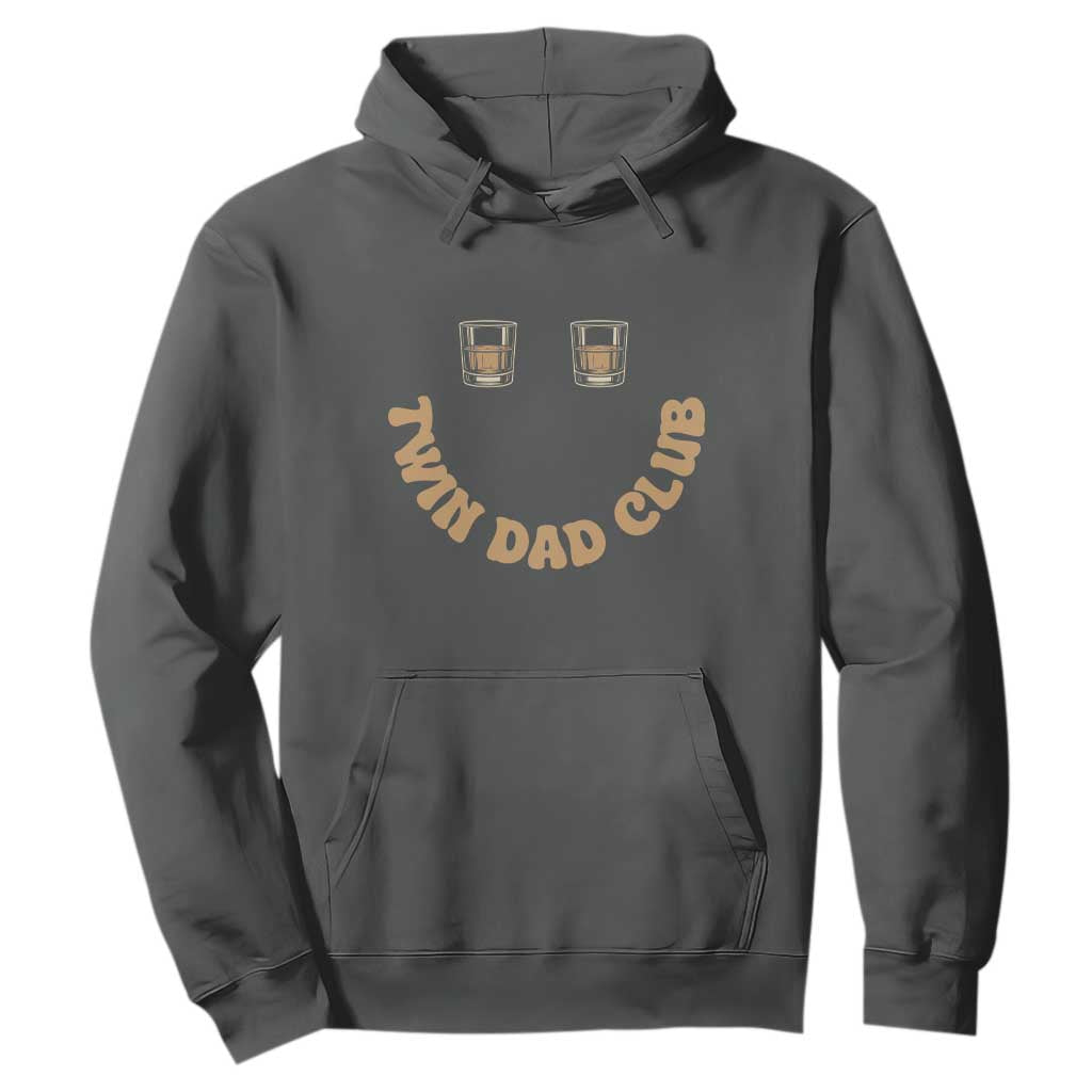 Twin Dad Club Hoodie Funny Father Of Twins Fathers Day Gift TS12 Dark Heather Print Your Wear