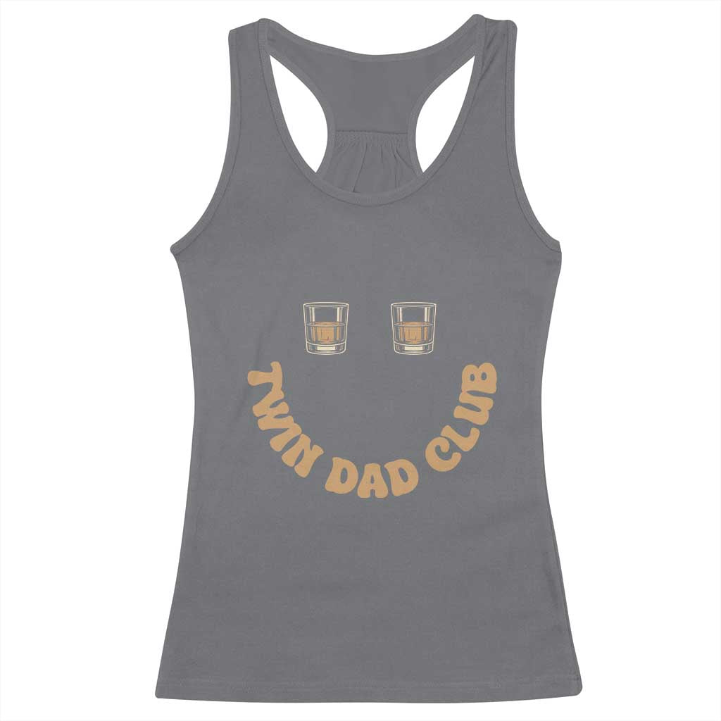 Twin Dad Club Racerback Tank Top Funny Father Of Twins Fathers Day Gift TS12 Charcoal Print Your Wear