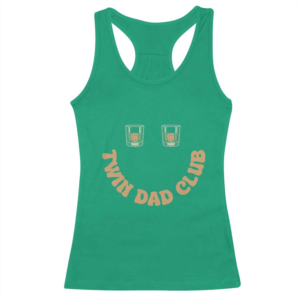 Twin Dad Club Racerback Tank Top Funny Father Of Twins Fathers Day Gift TS12 Irish Green Print Your Wear