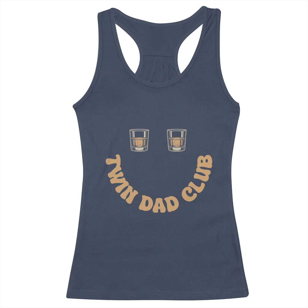 Twin Dad Club Racerback Tank Top Funny Father Of Twins Fathers Day Gift TS12 Navy Print Your Wear