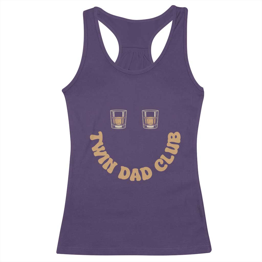 Twin Dad Club Racerback Tank Top Funny Father Of Twins Fathers Day Gift TS12 Purple Print Your Wear
