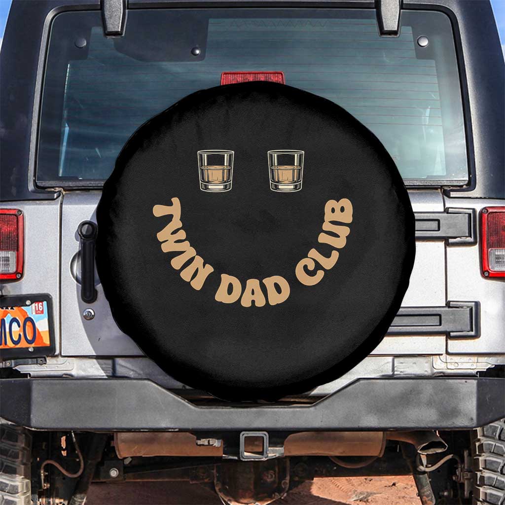 Twin Dad Club Spare Tire Cover Funny Father Of Twins Fathers Day Gift TS12 No hole Black Print Your Wear