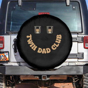Twin Dad Club Spare Tire Cover Funny Father Of Twins Fathers Day Gift TS12 No hole Black Print Your Wear