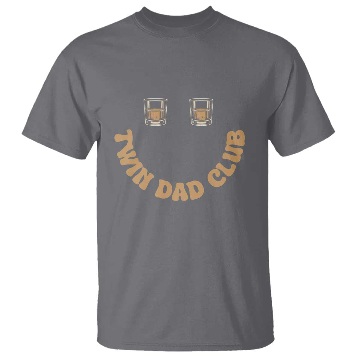 Twin Dad Club T Shirt Funny Father Of Twins Fathers Day Gift TS12 Charcoal Print Your Wear