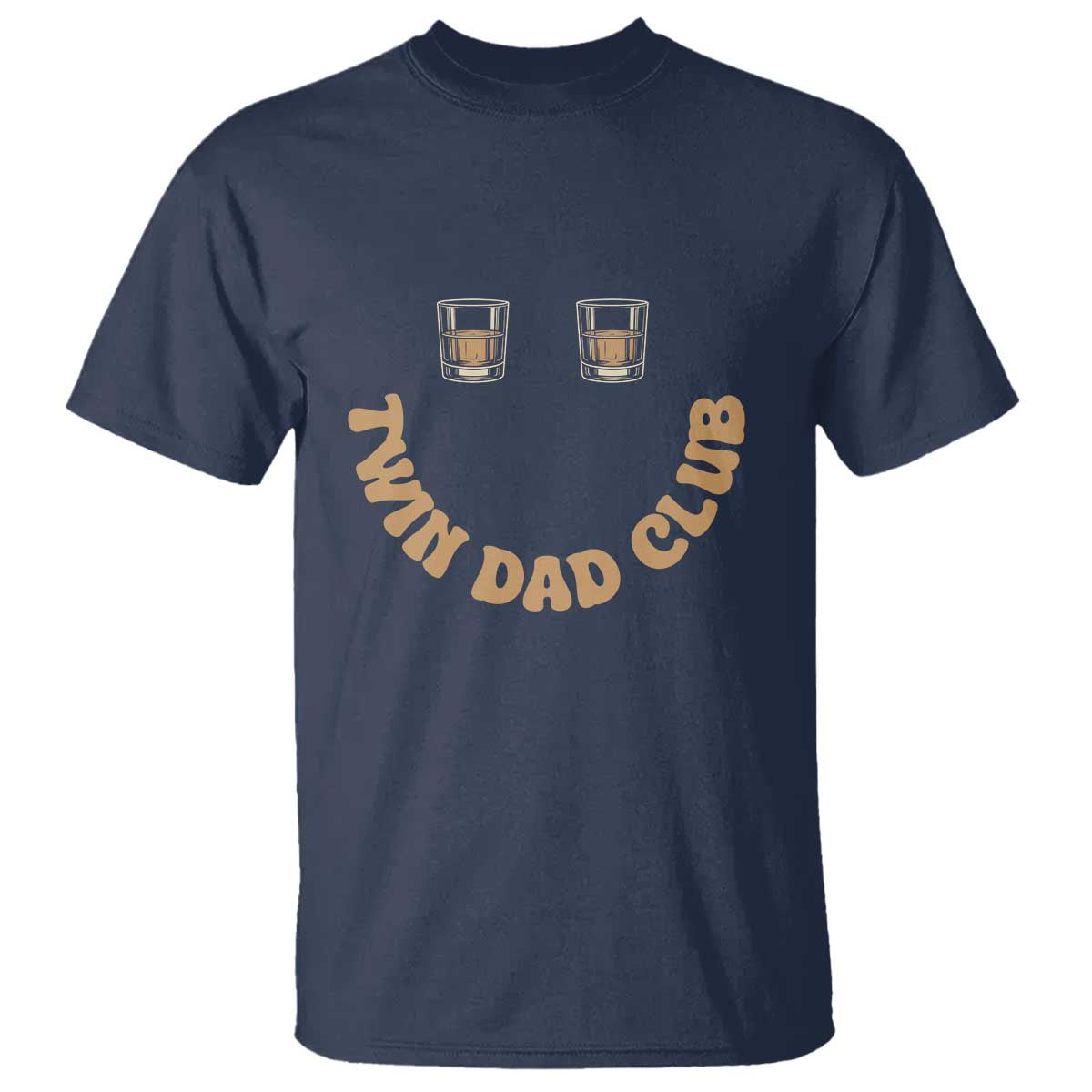 Twin Dad Club T Shirt Funny Father Of Twins Fathers Day Gift TS12 Navy Print Your Wear
