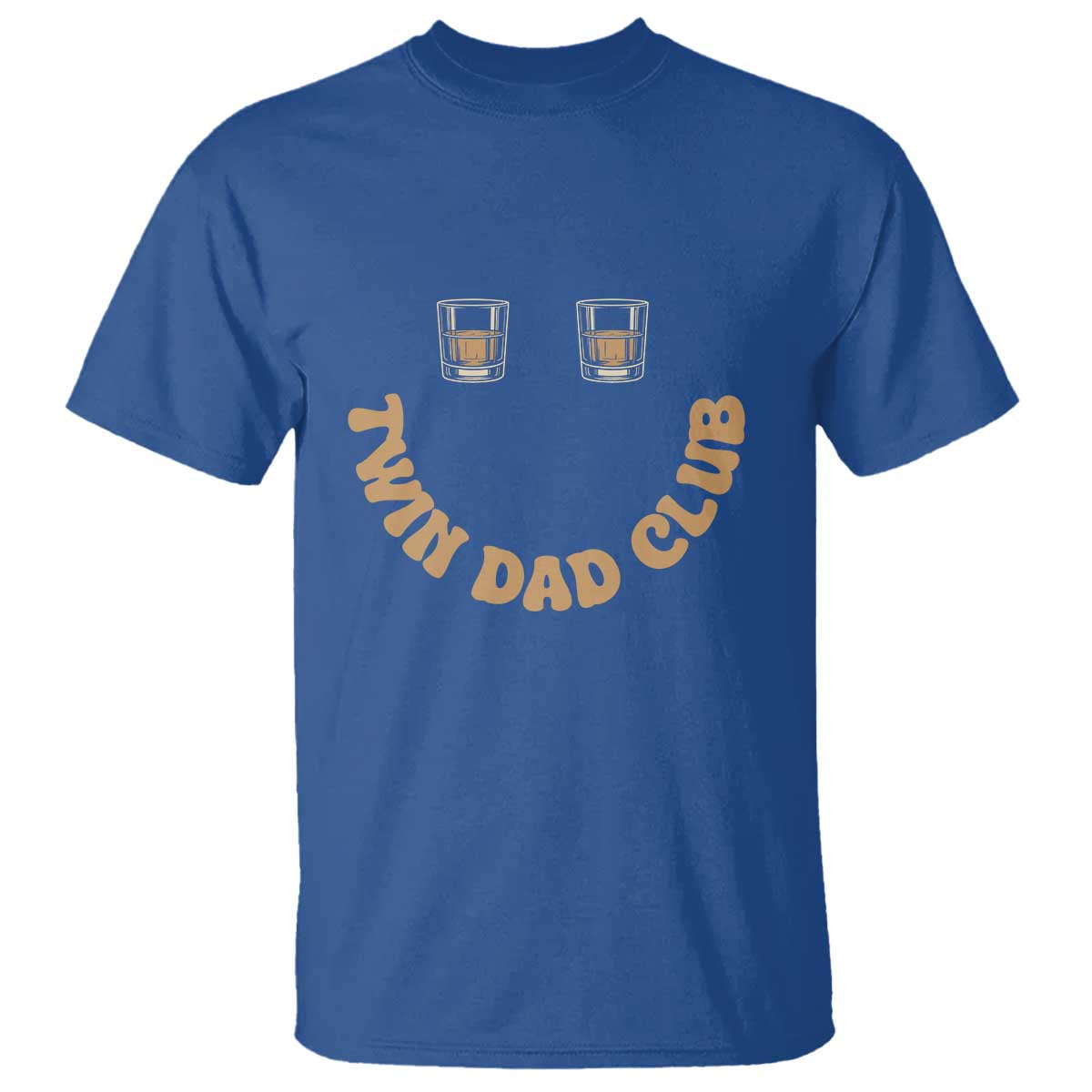 Twin Dad Club T Shirt Funny Father Of Twins Fathers Day Gift TS12 Royal Blue Print Your Wear