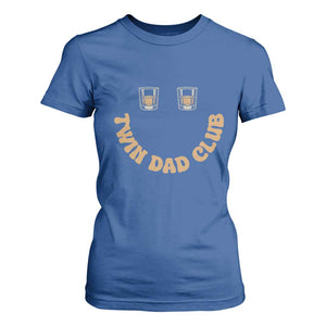 Twin Dad Club T Shirt For Women Funny Father Of Twins Fathers Day Gift TS12 Royal Blue Print Your Wear