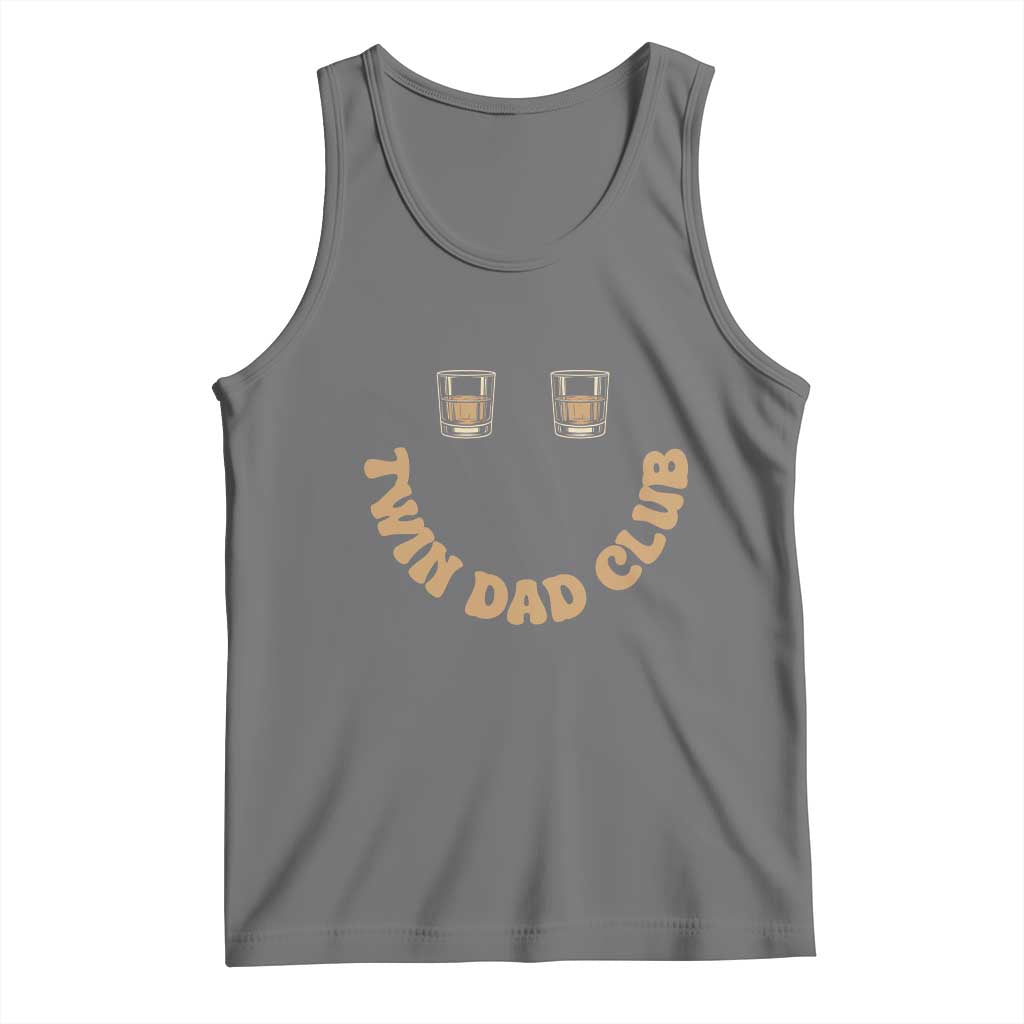 Twin Dad Club Tank Top Funny Father Of Twins Fathers Day Gift TS12 Black Heather Print Your Wear