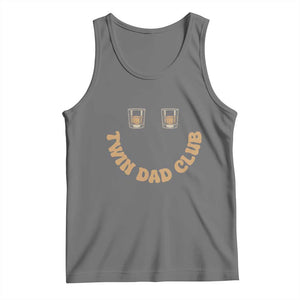 Twin Dad Club Tank Top Funny Father Of Twins Fathers Day Gift TS12 Black Heather Print Your Wear