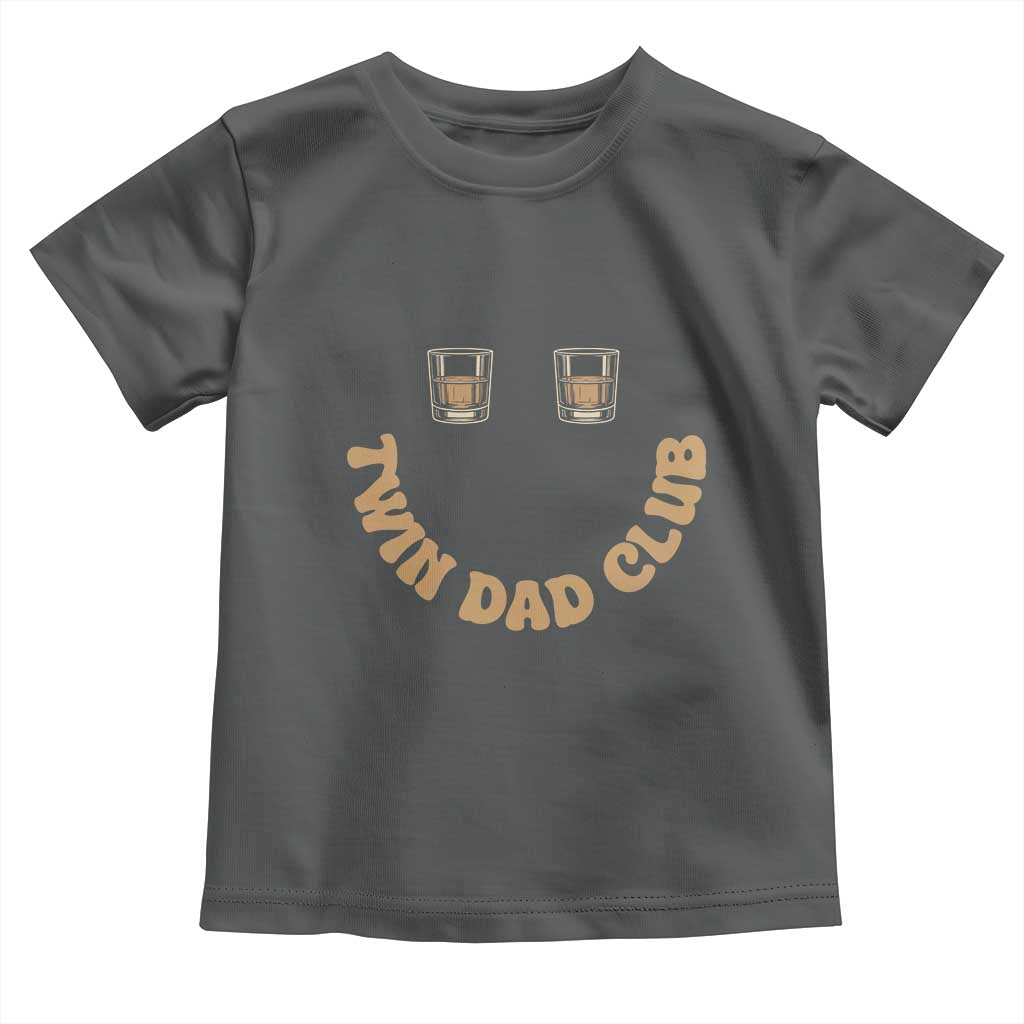 Twin Dad Club Toddler T Shirt Funny Father Of Twins Fathers Day Gift TS12 Dark Heather Print Your Wear