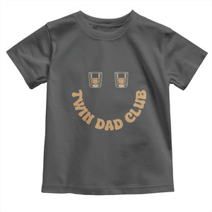Twin Dad Club Toddler T Shirt Funny Father Of Twins Fathers Day Gift TS12 Dark Heather Print Your Wear