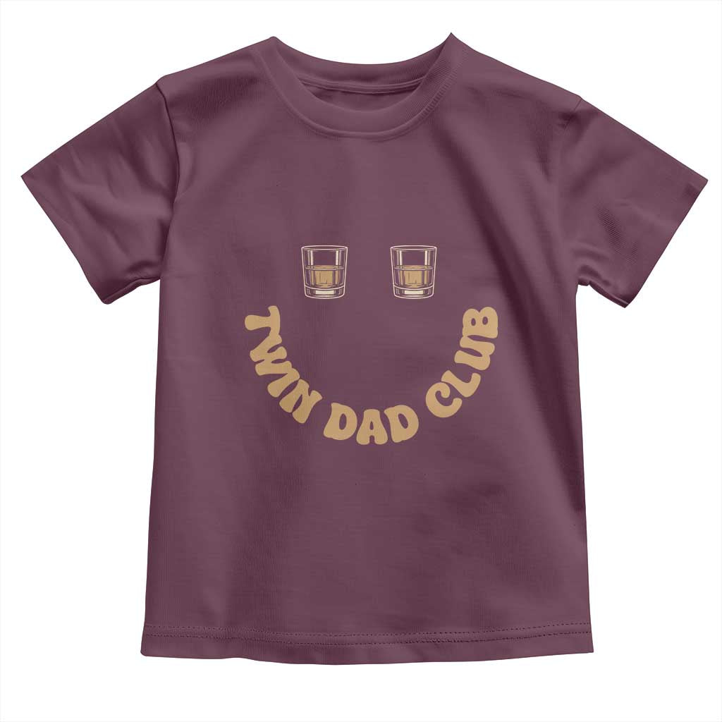 Twin Dad Club Toddler T Shirt Funny Father Of Twins Fathers Day Gift TS12 Maroon Print Your Wear