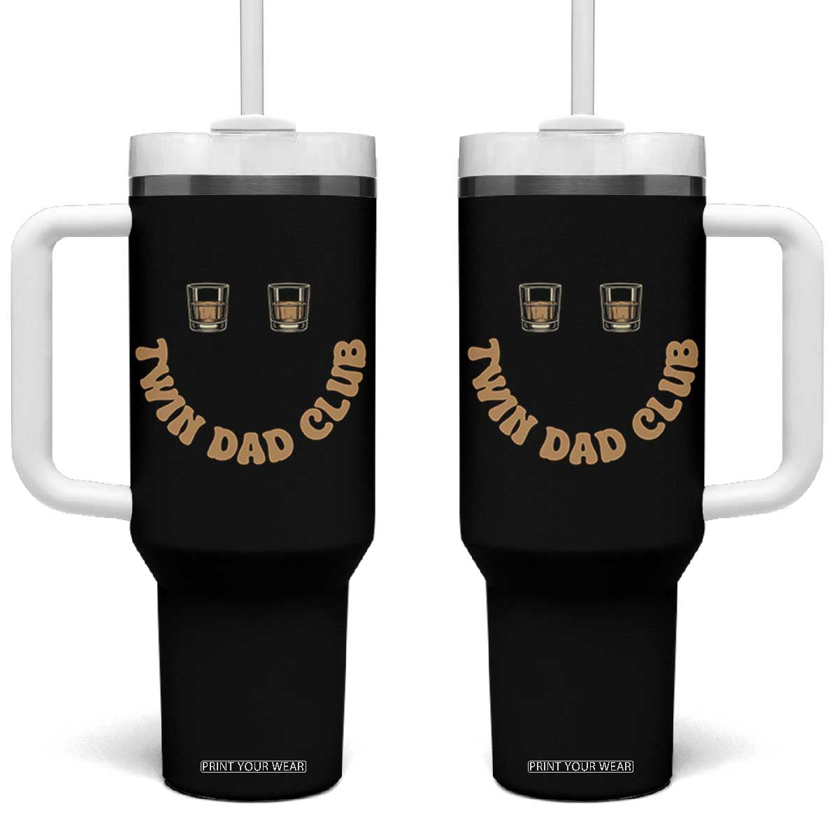 Twin Dad Club Tumbler With Handle Funny Father Of Twins Fathers Day Gift
