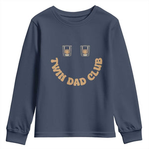 Twin Dad Club Youth Sweatshirt Funny Father Of Twins Fathers Day Gift TS12 Navy Print Your Wear