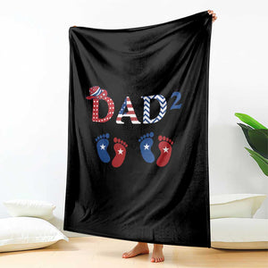 Patriotic Twin Dad American Flag Throw Blanket Father Of Twins USA Gift TS12 Print Your Wear