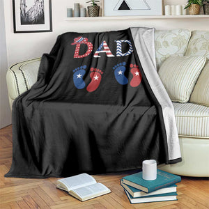 Patriotic Twin Dad American Flag Throw Blanket Father Of Twins USA Gift TS12 Print Your Wear