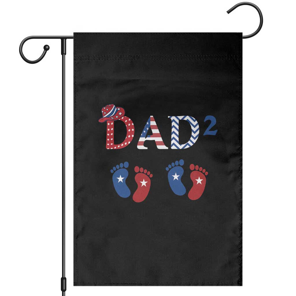 Patriotic Twin Dad American Flag Garden Flag Father Of Twins USA Gift TS12 Black Print Your Wear