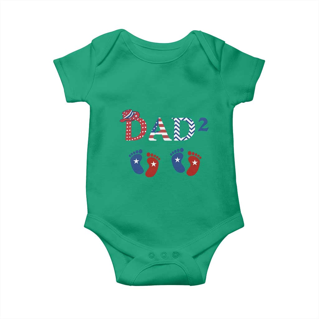 Patriotic Twin Dad American Flag Baby Onesie Father Of Twins USA Gift TS12 Irish Green Print Your Wear