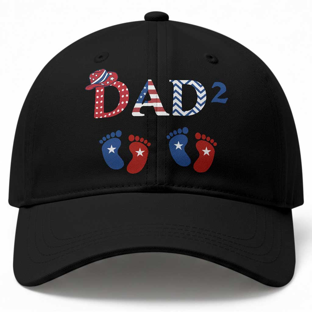 Patriotic Twin Dad American Flag Baseball Cap Father Of Twins USA Gift TS12 Print Your Wear