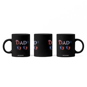 Patriotic Twin Dad American Flag Coffee Mug Father Of Twins USA Gift TS12 Print Your Wear