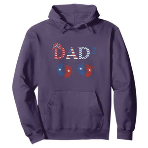 Patriotic Twin Dad American Flag Hoodie Father Of Twins USA Gift TS12 Purple Print Your Wear