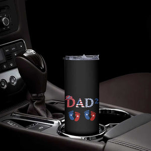 Patriotic Twin Dad American Flag Skinny Tumbler Father Of Twins USA Gift TS12 Print Your Wear