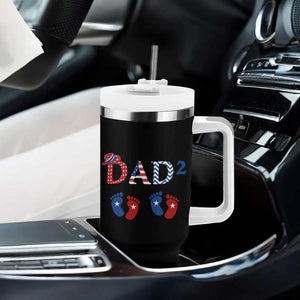 Patriotic Twin Dad American Flag Tumbler With Handle Father Of Twins USA Gift TS12 Print Your Wear