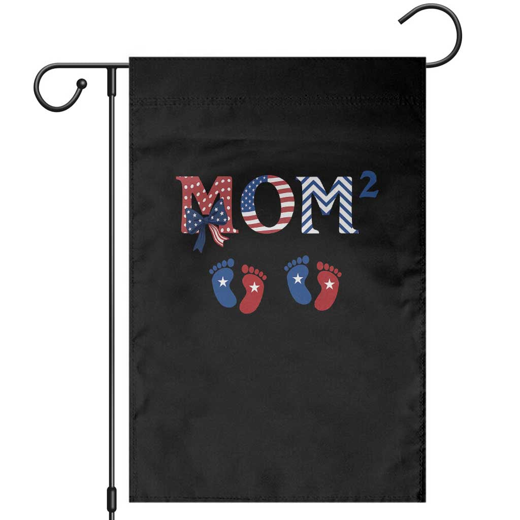 Patriotic Twin Mom Announcement American Flag Gift Garden Flag TS12 Black Print Your Wear