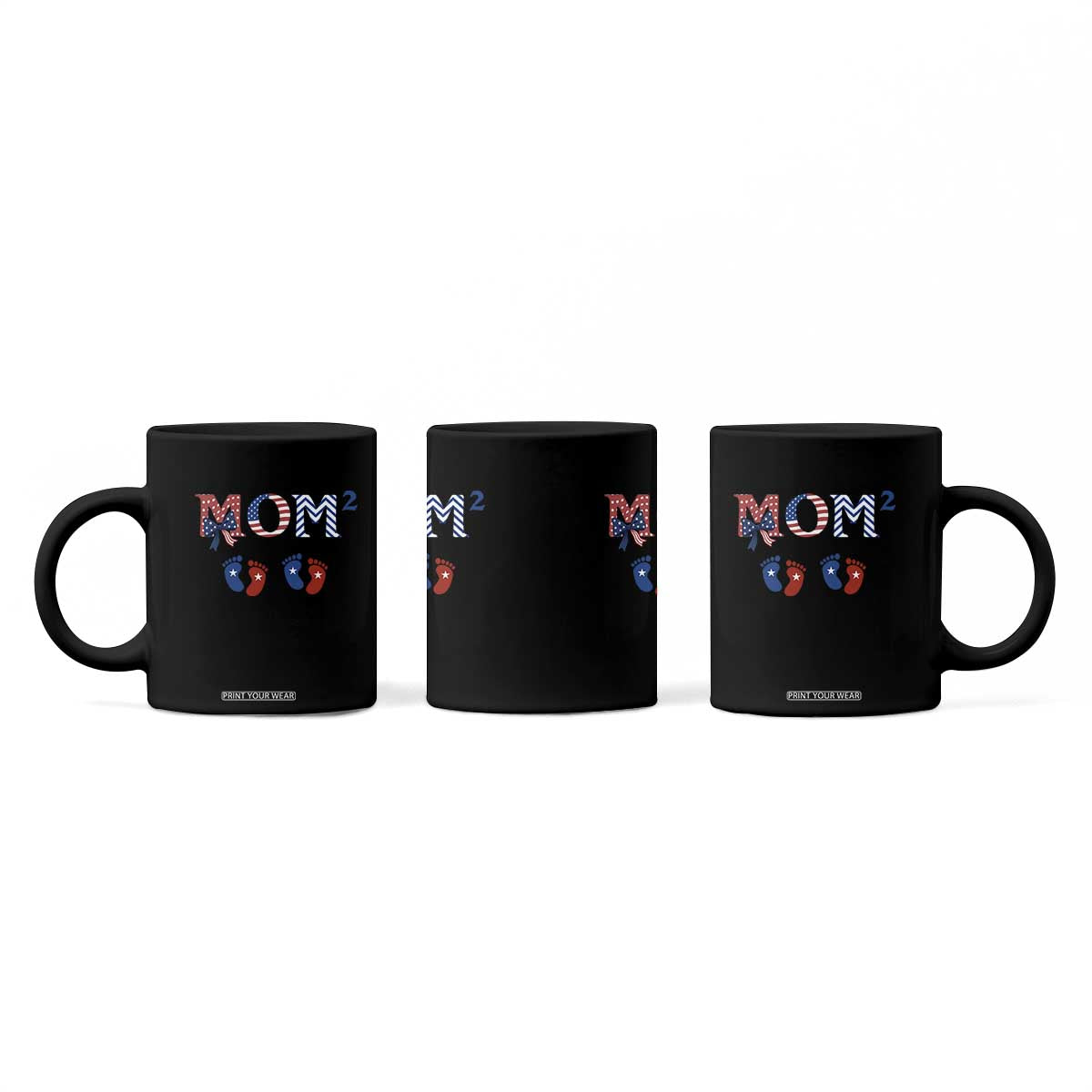 Patriotic Twin Mom Announcement American Flag Gift Coffee Mug TS12 Print Your Wear