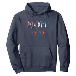 Patriotic Twin Mom Announcement American Flag Gift Hoodie
