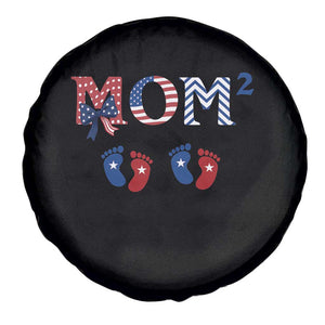 Patriotic Twin Mom Announcement American Flag Gift Spare Tire Cover TS12 Print Your Wear