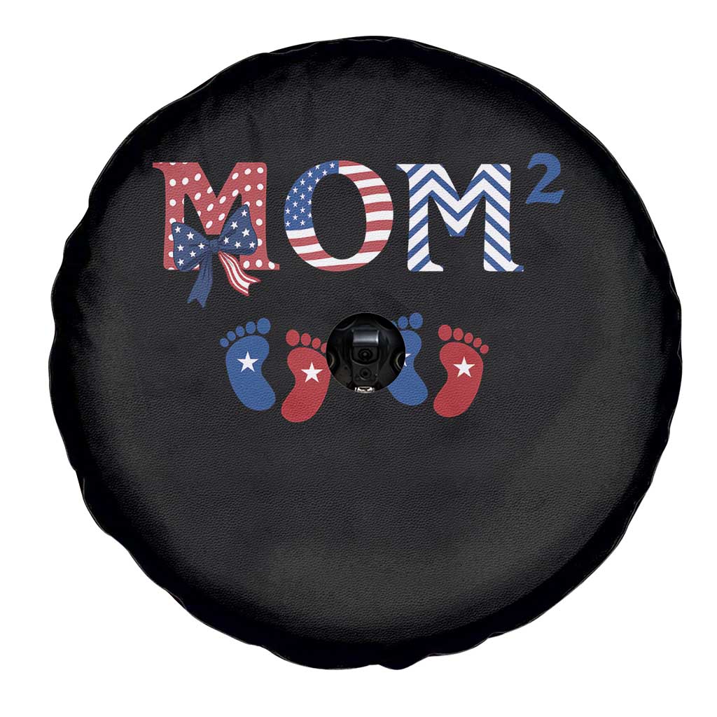 Patriotic Twin Mom Announcement American Flag Gift Spare Tire Cover TS12 Print Your Wear
