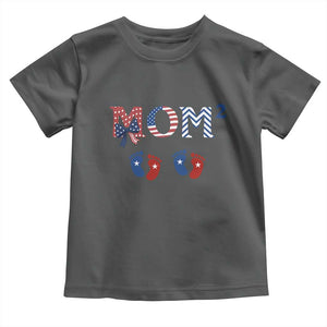 Patriotic Twin Mom Announcement American Flag Gift Toddler T Shirt TS12 Dark Heather Print Your Wear