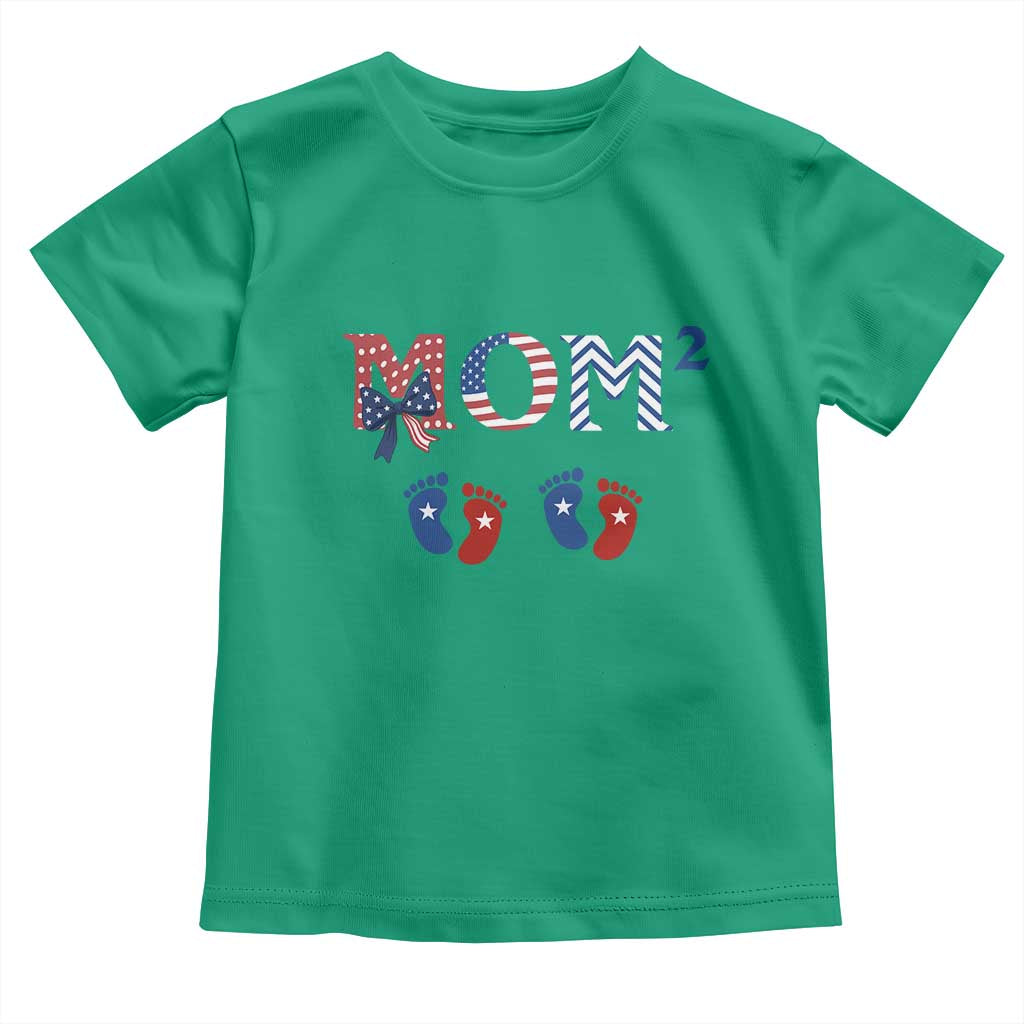 Patriotic Twin Mom Announcement American Flag Gift Toddler T Shirt TS12 Irish Green Print Your Wear