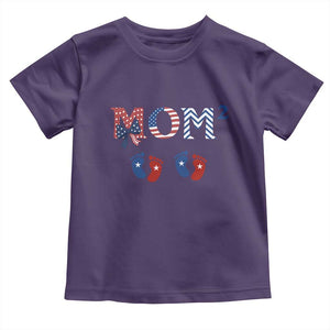 Patriotic Twin Mom Announcement American Flag Gift Toddler T Shirt TS12 Purple Print Your Wear