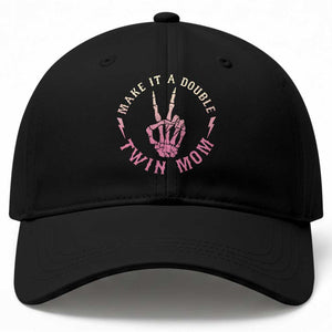 Twin Mom Baseball Cap Make It A Double Expecting Twins Mothers Day TS12 Print Your Wear