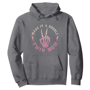 Twin Mom Hoodie Make It A Double Expecting Twins Mothers Day TS12 Charcoal Print Your Wear