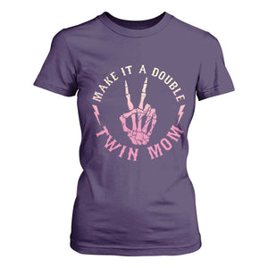 Twin Mom T Shirt For Women Make It A Double Expecting Twins Mothers Day TS12 Purple Print Your Wear