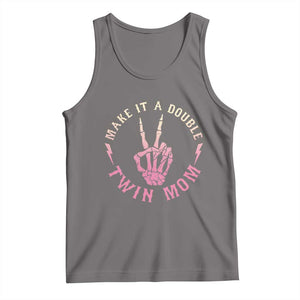 Twin Mom Tank Top Make It A Double Expecting Twins Mothers Day TS12 Deep Heather Print Your Wear