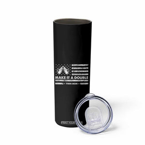 Twin Mom Skinny Tumbler Make It A Double Patriotic USA Flag Gift TS12 Print Your Wear