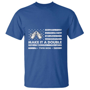 Twin Mom T Shirt Make It A Double Patriotic USA Flag Gift TS12 Royal Blue Print Your Wear