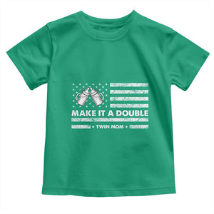 Twin Mom Toddler T Shirt Make It A Double Patriotic USA Flag Gift TS12 Irish Green Print Your Wear