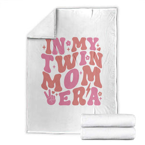 In My Twin Mom Era Throw Blanket Funny Mama Twin Pregnancy Announcement TS12 White Print Your Wear